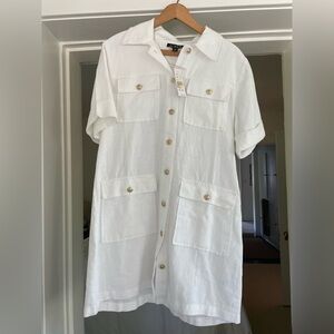 NWT JCrew Linen Shirt Dress Size 8